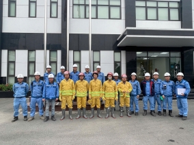 CÔNG TÁC DIẾN TẬP PHÒNG CHÁY CHỮA CHÁY TẠI CÔNG TY TNHH NĂNG LƯỢNG XANH T&J